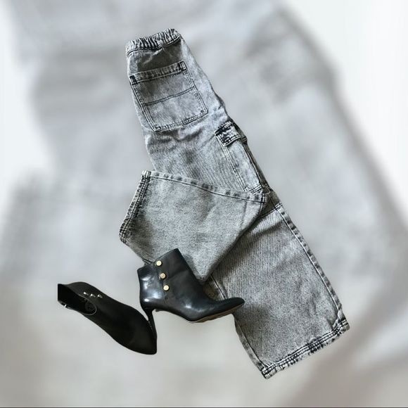 BP. BE PROUD Gender Inclusive Denim Cargo Pants Sizes S, XS - Picture 7 of 8